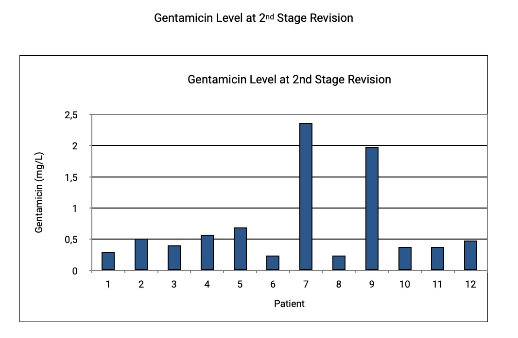 Gentamimicin Level at 2 nd Stage Revision