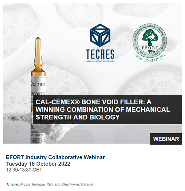 EFORT Industry Collaborative Webinar, 18 Oct - sign up now!